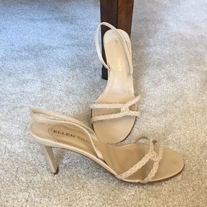 Ellen Tracy nude sling back heels